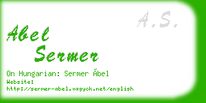 abel sermer business card