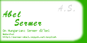 abel sermer business card